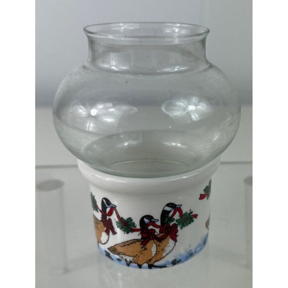 Vintage Potpourri Press Set of 4 Mini Dining Lites/Candle Holders Canada Goose - Picture 2 of 16